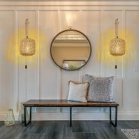 Lámpara De Pared Vintage De Rotura Hecha a Mano Para Dormitorio Lámpara De Noche E27 Con Cuerda De Lino Iluminación Interior Decorativa - details 5