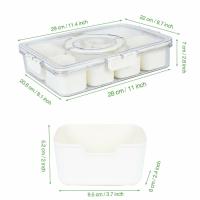 Tenedor De Servicio Dividido Con Manija 8 Compartimentos Caja De Snacks Para Caramelos Frutas Galletas Eventos Y Bodas - details 2