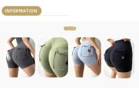 Shorts Deportivos De Cintura Alta Para Mujer Con Bolsillos Para Yoga Running Entrenamiento Danza Elevación De Caderas Ropa Deportiva - details 0