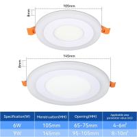 Lámpara De Techo LED Doble Color Moderna Para Decoración De Hogar Sala De Estar Baño Iluminación Interior Luz Panel LED - details 4