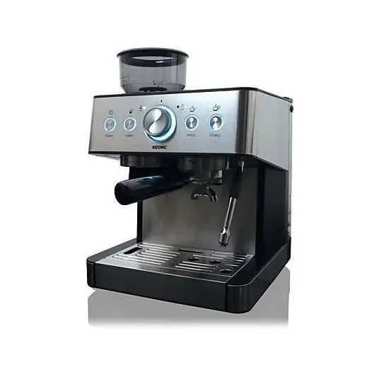 Cafetera express - KOENIC KEM 21524 M, 15 bar, 1650 W, 2 Tazas, Botón Grind, Plata - 1