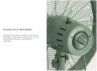 CREATE  - Ventilador de pie oscilante 50W estilo retro - 3 velocidades - Motor de cobre- AIR STAND WOOD - details 1