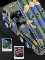 Juguete De Coche Lanzador De Misiles Y Rocket 1/32 Escala Metal Con Sonido Y Luz Vehículo Militar De Serie De Ingeniería Para Niños Regalos - details 6