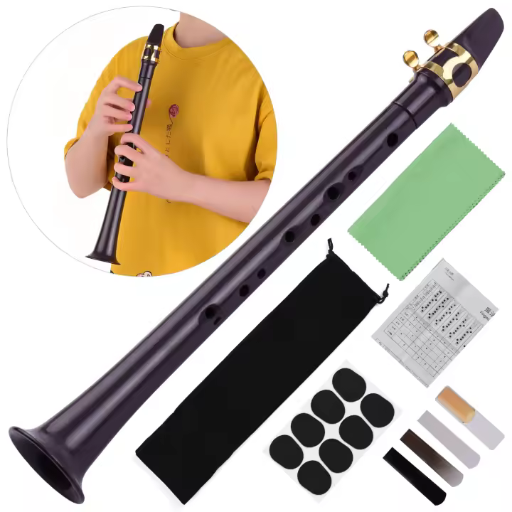 Saxofón Mini De Bolsillo C Con 11 Agujeros ABS Con Boquilla De Alto 4 Piezas De Acrílico 8 Piezas De Almohadillas Dentales 8 Piezas De Reeds Y Carteles De Dedos - 1
