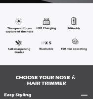 VGR Trimmer De Pelo Facial Y Nariz Recargable 2 En 1 Afeitadora Eléctrica Para Cejas Y Nariz V-613 Uso Doméstico - details 1