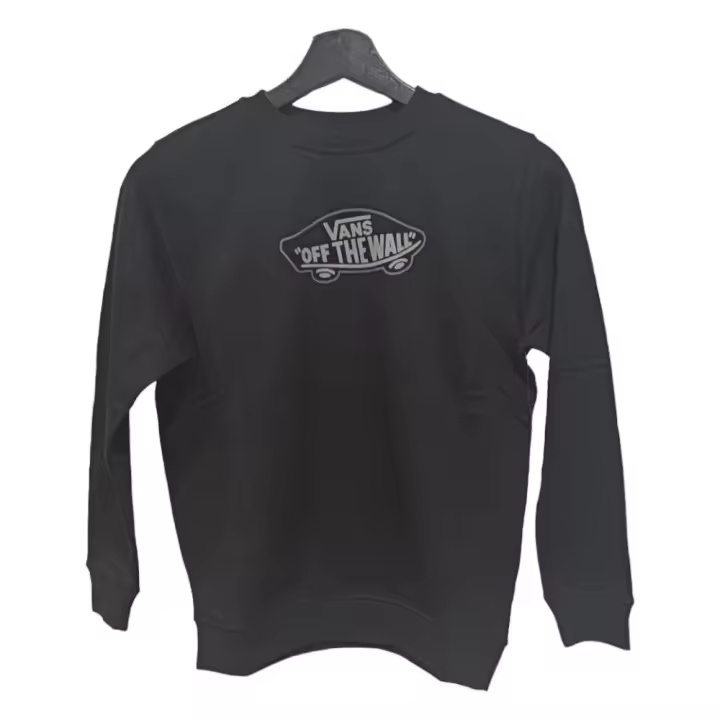 Sudadera Vans Off The Wall Board Crew Ii-B Negro Vn000Kfnblk1 Hoodie Sudadera Niño - 1