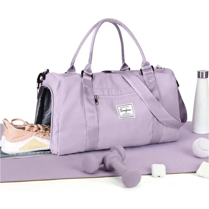 Bolsa de Gimnasia Womens Mens with Compartment de Zapatos y Pocket Wet,Bolsa Travel Duffel para Avión, Sport Gym Tote Bags - 1