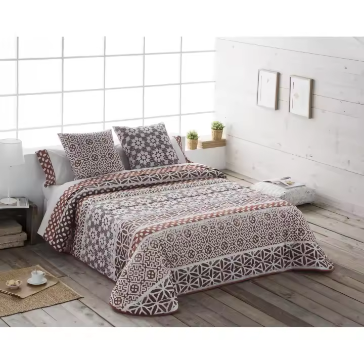 JVR - Colcha Bouti modelo ETNIC  - Tejido 100% Algodón - Estampado digital - Cama 80/90/105/135/150 - Fabricado en España - 1
