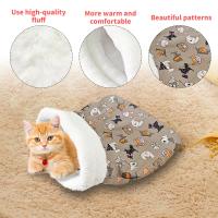 Bolsa De Dormir Para Mascotas De Invierno Cozy Con Tunnel Para Gatos Y Perros Algodón Transpirable Y Cómodo Juguete Para Perros Y Gatos - details 8