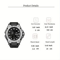 Reloj De Pulsera Digital De Lujo Para Negocios Con Calendario Para Hombres Reloj Analógico-Digital De Moda Y Casual Sin Resistencia Al Agua - details 12