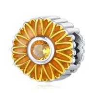 Colgante De Planta De 925 Plata Esterlina Con Cuatro Hojas De Clover Y Girasoles Para Pulsera Fina Original Joyería De Cumpleaños Para Mujer - details 0