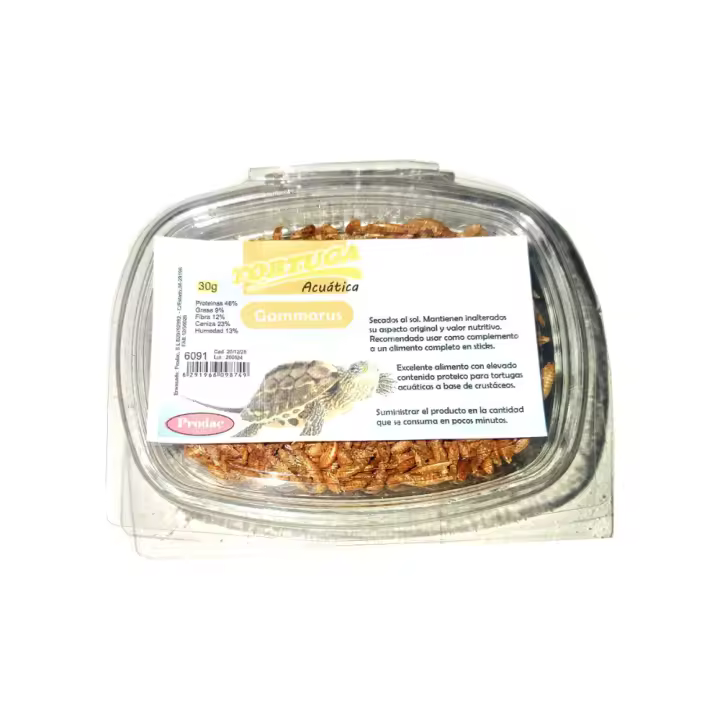 GAMMARUS PRODAC PARA TORTUGAS ACUÁTICAS. Excelente opción con alto contenido proteico basado en pequeños crustáceos conocidos como gammarus con beneficios nutricionales para la salud y el desarrollo de tus tortugas - 1