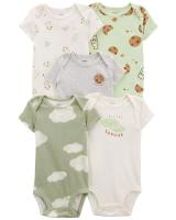 Ropa para niños, novedad de verano, mono triangular de manga corta para bebés, ropa para gatear, mono de bebé de cinco piezas - details 4
