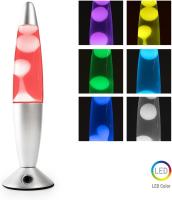 InnovaGoods® Lampara de Lava 25 W, Lámpara de Lava Relajante, Lamparas de mesita de noche, Funciona con una bombilla 7 colores, 3 LED RGB (1,5 W), ideal para habitación, Salón, Sala de estar. - details 1