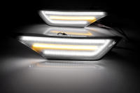 Luces Laterales LED Amarillas Y Blancas Para Honda Civic 2016-2020 Lente Negra Fumada Indicador De Lateral Repetidor De Luz - details 6