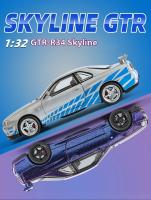 Nissan GTR R34 Skyline Supercar De 1:32 Modelo De Coche De Metal Aleación Con Sonido Y Luz Juguete De Carreras Para Niños - details 0