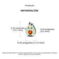 Encantadores Colgantes De Animales De Plata Para Mujer Joyería De Pulsera Y Collar Con Encantos De Pingüino Y Aguacate Pulsera De Bangle - details 124