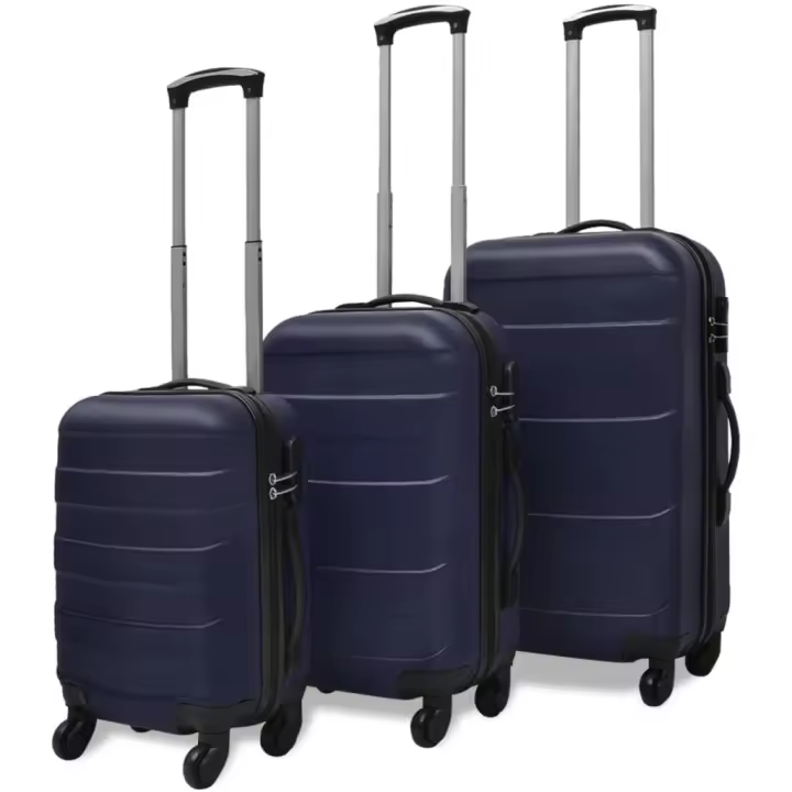 Maleta Rígida Tres Uds Trolley Set. Azul - 1
