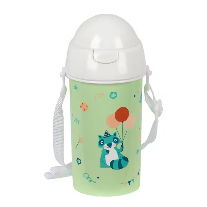 Botella 500Ml Apertura Autom. Con Pajita Safta Preescolar "Fiesta" 7,3X19,5X7,3Cm (342494899) - 1