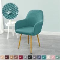 Cubierta De Silla De Cojín De Poliéster Elástico En Color Sólido Protector De Silla Para Hogar Decoración De Comedor - details 15