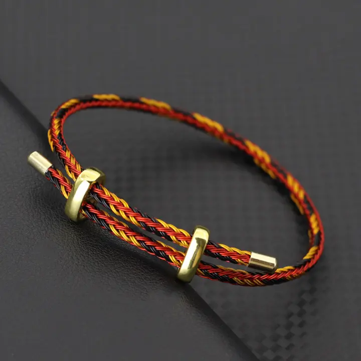 Pulsera Ajustable De Acero Inoxidable Para Hombres Accesorio Perfecto Para Deportes Al Aire Libre Ciclismo Lujo Color Dorado Regalo Para Él - 1