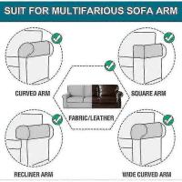 2 Pcs Stretch Armrest Covers Spandex Jacquard Arm Covers Soft And Elastic Protector For Chairs Couch Sofa Armchair Slipcovers Recliner Sofa - details 2