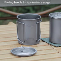 Taza De Camping De Titanio 450ml Utensilios De Cocina Para Exteriores Set De Cocina Para Viajes Y Pícnic Equipamiento De Mesa De Turista - details 5