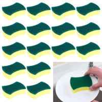 20pcs Esponjas De Limpieza Para Cocina Doble Cara Resistente Para Lavar Platos Y Ollas Esponja Potente Para Limpieza Eco-amigable - details 3