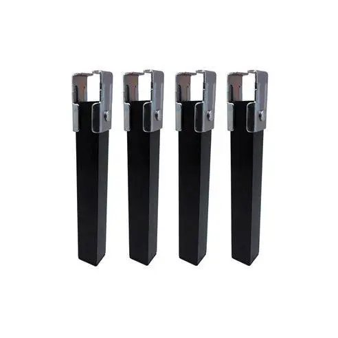 Juego de 4 Patas de Somier PT25 40x30x255mm Sin Rueda, Negro 96404 Micel - 1
