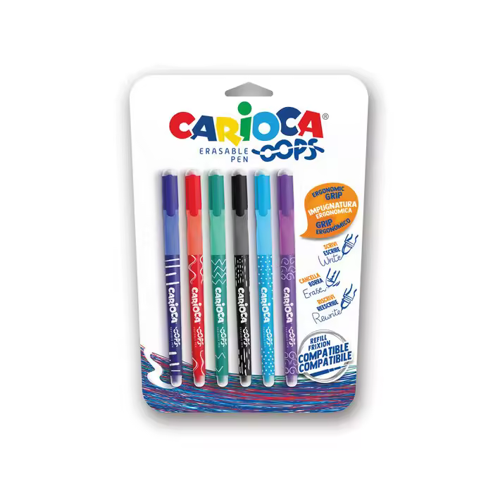UNIVERSAL BOLIGRAFO BORRABLE OOPS BLISTER 6 UDS BOLIGRAFOS 1x23x16 Cms. - 1