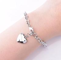 Pulsera de plata 925 para mujer, brazalete con dije de amor con letras del alfabeto J, accesorios de joyería de compromiso para bodas con temperamento - details 0