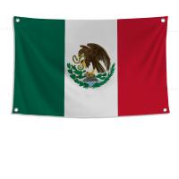 Bandera De México 1pc Bandera Del País Mexicanos Poliéster Para Exterior Decoración De Habitaciones Estética Con Cuatro Agujeros - details 3
