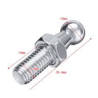 2pcs Juego De Fitting Para Resorte De Puerta Universal Plata 10mm M8 Conector De Bola Válvula Y Resorte Para Capó Y Maletero - details 2
