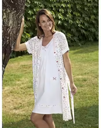 Barandi Bata Mujer-M/Corta-Botones-Estampada-Barandi   3STELLA LevelEleven - 1