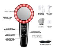 Masajeador Corporal Y Facial 6 En 1 EMS Ultrasound Cavitation Galvanic Infrared Terapia Para El Cuidado De La Piel Del Cuerpo Y La Cara Máquina De Levantamiento Facial - details 9