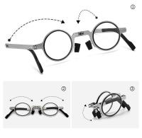 Gafas De Lectura Portátil HD Plegables Para Hombres Y Mujeres Estilo Retro Imitación Ultra-ligero Ovaladas Para Edad Media Y Ancianos - details 2