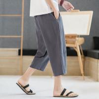 Nuevos Pantalones Deportivos De Lino Sintético Para Hombre Color Sólido Transpirables Pantalones De Ruta Casuales De Verano - details 8
