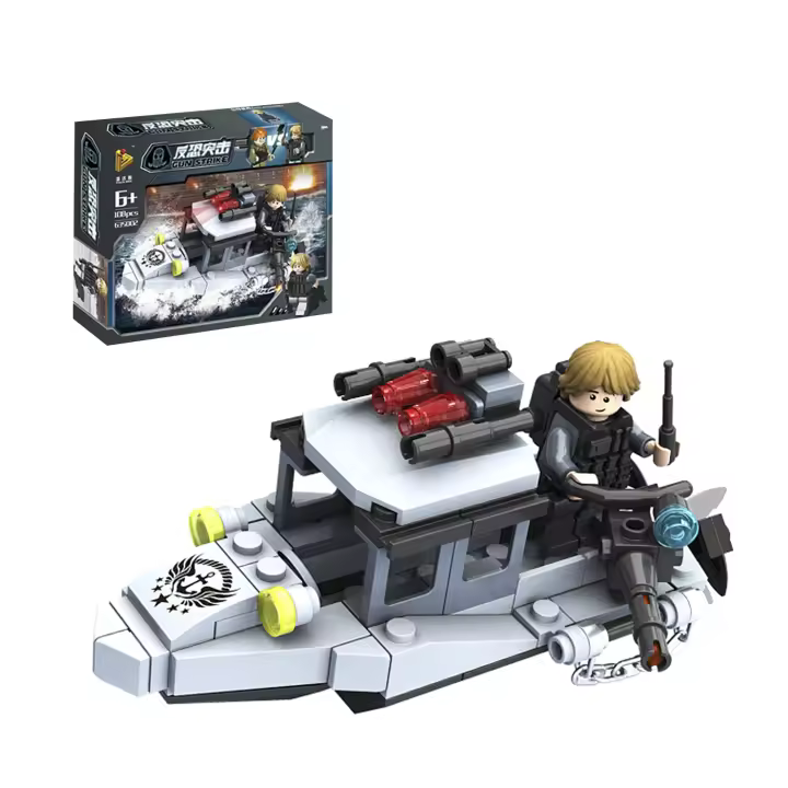 DAM. Hovercraft pequeño militar, 114 piezas. 14x6x7cm. - 1