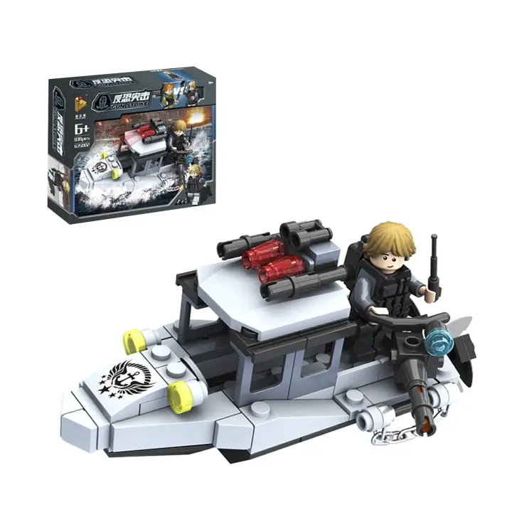 DAM. Hovercraft pequeño militar, 114 piezas. 14x6x7cm. - 1