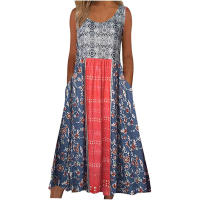 Vestido Casual Sin Mangas para Mujer – Estampado de Verano 2025, Estilo Jersey, Talla Grande, Moda Primavera-Verano Europa y EE. UU. - details 8