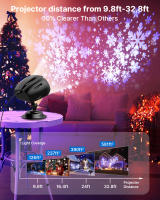 Proyector De Luz De Nieve De Navidad LED IP65 Impermeable Iluminación Dinámica De Nieve Navideña Con Control Remoto - details 7