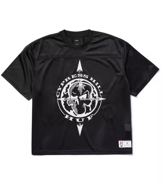 Camiseta Mesh Fútbol Americano Huf X Cypress Hill Black - 1