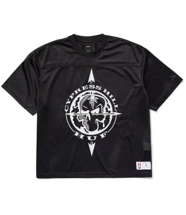 Camiseta Mesh Fútbol Americano Huf X Cypress Hill Black - 1