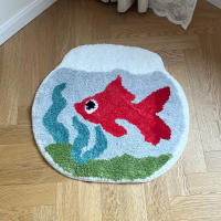 Alfombra De Peces Animados Antideslizante Para Sala De Estar Decorativa Alfombrilla De Piso Para Dormitorio Suave Y Duradera Regalo Para El Hogar - details 6