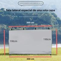 Lona De Sombra Para Canopy Color Gris Claro Impermeable Para Tiendas De Campaña De 10x10 Pies Con Piernas Rectas Accesorio Para Gazebo Exterior 1 Pieza - details 0