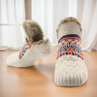 Calcetines Térmicos Para Hombre Y Mujer Invierno Calientes Cortos De Algodón Grueso Suaves Antideslizantes Para El Hogar Y Dormir Fuzzy Fluffy - details 0