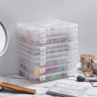 Caja Organizadora De Plástico Para Manualidades Y Joyería Multifuncional Transparente Para Mostrador Almacenamiento De Perlas Arte DIY Nueva - details 2