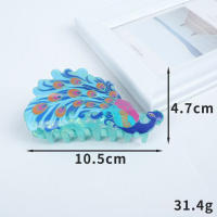 Pinza Para El Pelo En Forma De Pavucho Y Tiburón Imitación De Acetato De Alta Calidad Adorno De Cabello De Dibujos Animados Para Mujeres Accesorio De Moda Para Exteriores - details 4