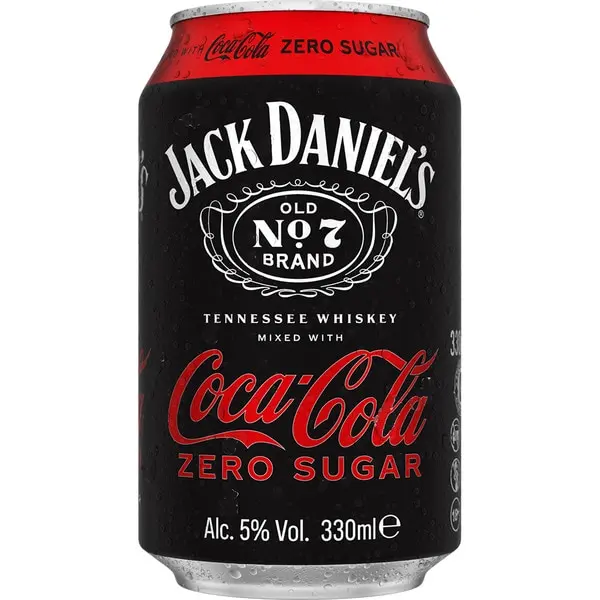 Caja 6ud Whisky Jack Daniel’s con Coca-Cola Zero lata 33 cl - 1