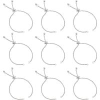 Cadena De Extensión Para Pulsera Ajustable De Acero Inoxidable 10 Piezas 9-1/2"(24cm) Con Terminales De Bola Para Mujer - details 0